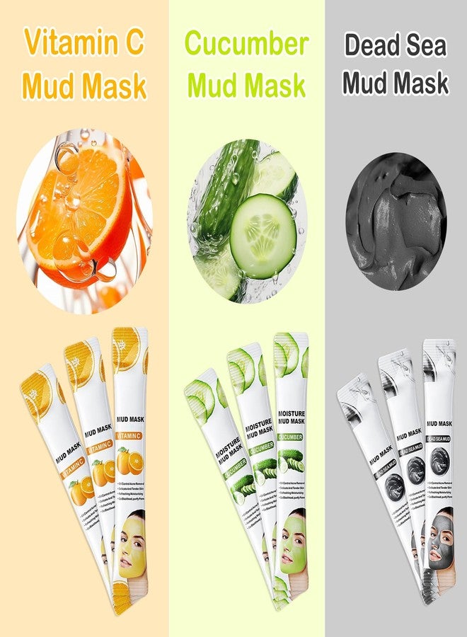 LZYLLS 24 Pcs Clay Face Mask with Brush,Hydrating Mud Face Mask Set,Deep Cleaning Oil Control Clay Facial Masks for Blackheads Remover,Mud Facial Masks Skincare Gift Set - Image 2